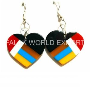 ต่างหูทำมือจากเขาควายสุดฮิต Falak World Export สำหรับผู้หญิง ชุบเงินโบราณ เงินแท้จากธรรมชาติ FWE-0063 สำหรับฮาโลวีนและคริสต์มาส - Product Image 6