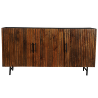 Mangohouten Rosa 145 cm Dressoir Buffet en bois massif pour chambre à coucher salon et cave à vin meubles de maison