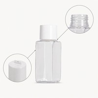 Flacon cosmétique en plastique PET transparent de 15 ml pour l'emballage d'huiles essentielles et de lotions, idéal pour les voyages