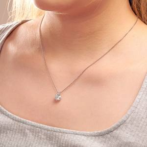 Pendentif classique solitaire en diamant de laboratoire 2,0 carats, taille ronde, diamant CVD/HPHT, collier pour femme, bijoux fins E/VS - Product Image 4