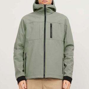 <b>Men's</b> Winter Sporty Hooded Front Logo Softshell <b>Jacket</b> with Custom Size - Product Image 2