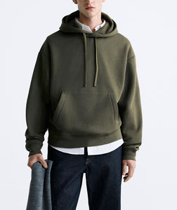 Sudadera con capucha de algodón personalizada para hombre, ropa de calle, sudadera de invierno, ajuste Regular, transpirable, antibolitas, estampado OEM - Product Image 3