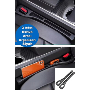 Car Seat <b>Gap</b> Filler Organizer 2-Pack In-Car Phone Holder Black - Product Image 1