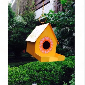 Designers indiens maison d'oiseau rustique dernier support d'oiseau en métal avec des couleurs élégantes fer galvanisé enduit de poudre en gros - Product Image 5