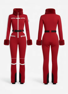 Traje de Esquí de Una Pieza para Mujer, Impermeable, Cortavientos, con Cierre en el Cuello, Ajustado, para Deportes de Nieve - Product Image 2