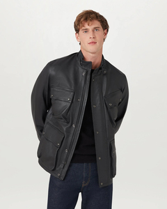 Chaqueta de Cuero para Hombre de Alta Calidad, Abrigo Clásico de Moda, Cuero Genuino, Diseño Personalizado, Proveedor Mayorista, Ropa Exterior de Marca Privada - Product Image 3