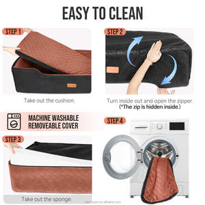 Maßgefertigtes Dunkelgraues Samt-Rechteckiges Orthopädisches Hundebett Outdoor-Reise Memory-Schaum Großes Haustier-Autositzbett für Mittelgroße und Große Hunde - Product Image 4