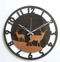 Meilleure vente horloge de montre murale en bois décorative en bois antique de forme ronde personnalisée suspendue fabrication en vrac