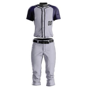 Diseño personalizado Slim Fit adultos uniformes de béisbol conjuntos al por mayor mejor precio personalizado logotipo ropa deportiva uniformes de béisbol para la venta - Product Image 1
