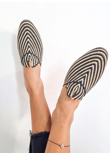 Chaussures en raphia personnalisées, sandales en raphia faites à la main, chaussures en raphia, chaussures Maroc, babouch marocain, mules en raphia - Product Image 2