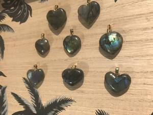 Natural Heart Shape Labradorite <b>Crystal</b> Polished <b>Pendant</b> Necklace Handmade High Quality Feng Shui Jewelry - Product Image 2