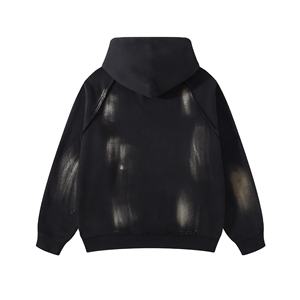 Top Notch Meilleure Vente Sweats À Capuche Unisexe Personnalisé Lavé À L'acide De Haute Qualité Mode Lavé Lourd Brodé Col À Capuche - Product Image 4