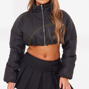 HIGH STREET Chaqueta de invierno de diseñador para mujer Parka corta con cremallera suelta Abajo y Parkas de punto transpirable High Street - Product Image 4