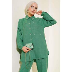 Conjunto 2 Piezas Lino Perla Verde - Product Image 1