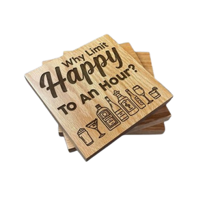 Posavasos de madera quemada de alta compra Posavasos de madera natural Posavasos de madera de nogal para el hogar Tapetes y almohadillas para mesa de cocina - Product Image 5