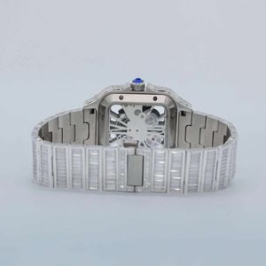 Reloj de diamantes de moissanita con claridad VVS Iced antiguo de calidad superior para hombre, edición limitada de cuarzo, lujo, acero inoxidable gratis - Product Image 2