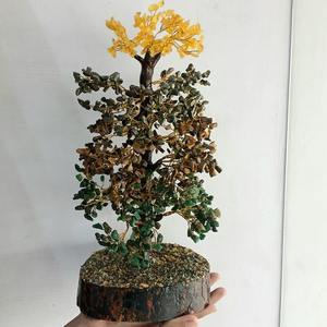 Sculpture d'arbre en pierres précieuses faites à la main, 1000 jetons aimantés pour l'argent, finition au toucher réel, inspiré de la magie des fées, Reiki, Feng Shui, amour, anti-anxiété - Product Image 1