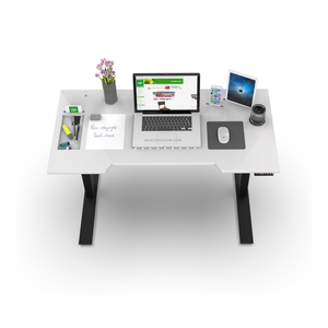 โต๊ะทำงาน TECHDESK PRO สีขาว ดีไซน์ตามหลักสรีรศาสตร์ ปรับเปลี่ยนรูปแบบได้ โครงโลหะ ดีไซน์เรียบง่าย ทันสมัย เหมาะสำหรับใช้ในบ้าน โรงแรม โรงเรียน อพาร์ตเมนต์ - Product Image 4