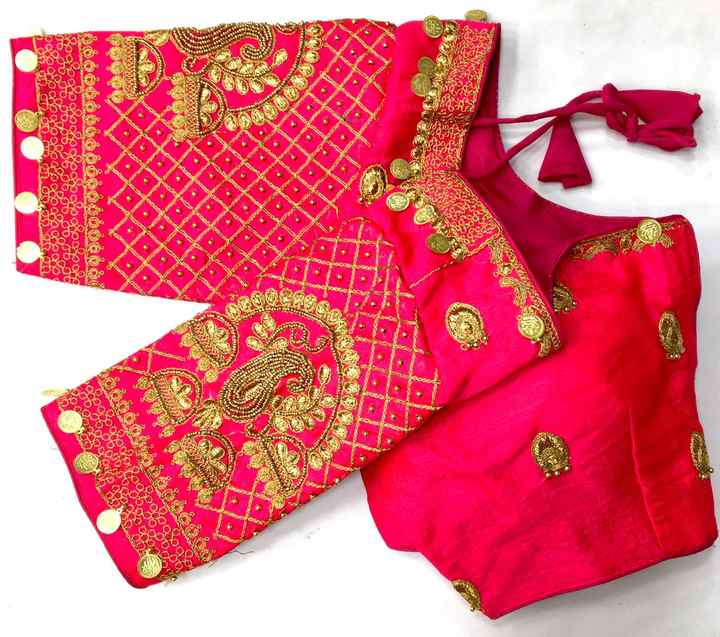 Indian Designer Embroidered Saree Blouse for Women Short Sleeve Ethnic Choli Readymade Top for Weddings and Parties