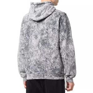 Sudadera con Capucha para Hombre, de Forro Polar Grueso, Ecológica, con Doble Cremallera, Estilo Urbano, Teñida Digitalmente, 100% Algodón, para Otoño, Venta al Por Mayor - Product Image 6