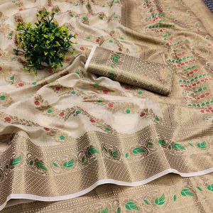 ANUPAMA Sari a granel de algodón suave de estilo formal de la compra en línea - Product Image 1