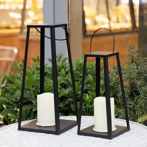 Portavelas de metal estilo vintage, portavelas de metal calado, decoración de metal con múltiples soportes para velas, centro de mesa de metal para velas - Product Image 2