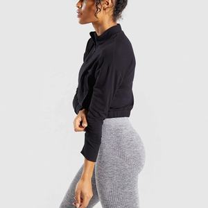 2025 Dames Haute Qualité Tricoté Formation Pull Crop Club Survêtement Veste avec Poche Avant - Product Image 3