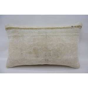 หมอนผ้าขนแกะสีเบจถักลาย Kantha ขนาด12x20นิ้วสไตล์วินเทจผ้าทอลายสี่เหลี่ยมปักพื้นเครื่องนอนแบบพกพา - Product Image 1