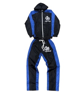 Fizay Enterprises Men's Winter Plus Size Thermal Printed Street Style Quick Dry Breathable <b>Polyester</b> <b>Tracksuit</b> Set Windbreaker - Product Image 1