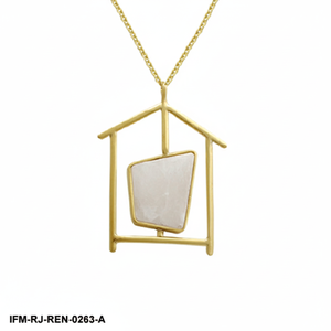 Collier tendance en résine artisanale, pendentif en fil d'or, bijoux minimalistes faits à la main, cadeau inspiré de la nature - Product Image 4