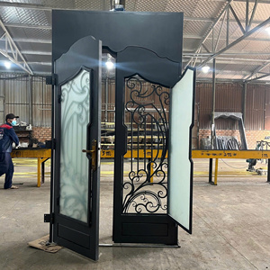Puerta de Entrada Elegante de Hierro Forjado Impermeable, Tamaño Personalizado, Ofrece Seguridad Superior, Durabilidad Prolongada, Lujosa - Product Image 5