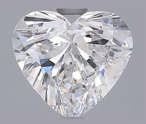 Diamant en forme de cœur cultivé en laboratoire certifié IGI, 1 à 5 carats, couleur D, clarté VVS VS, HPHT CVD - Product Image 1