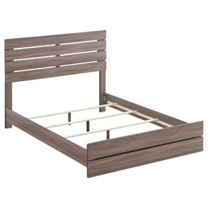 Cama de Plataforma Moderna y Minimalista de Madera Maciza con Cabecero de Listones, Tamaño Personalizable y Diseño Duradero, Embalaje Personalizado - Product Image 3