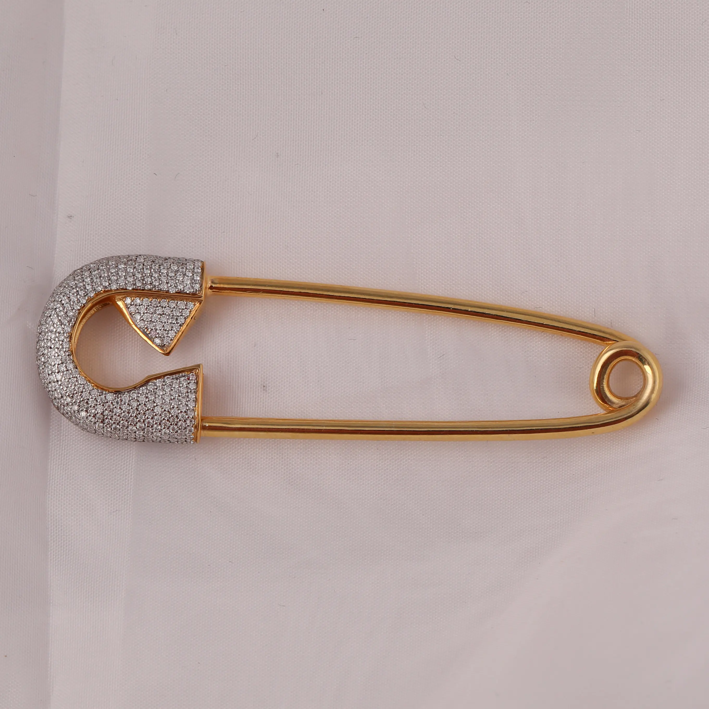 Moissanite spilla di sicurezza a forma di diamante Hiphop catena pendente, in argento Sterling 925 personalizzazione completamente ghiacciato per tutte le occasioni
