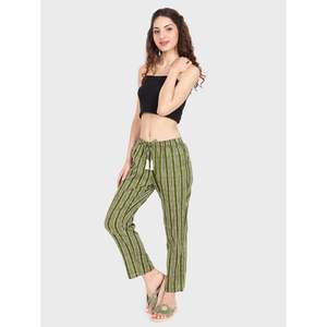 Pantalones de Pijama Evolve para Mujer, de Algodón Estampado, Color Oliva, Cierre de Botones, Tejido Suave, Talla XS - Product Image 2