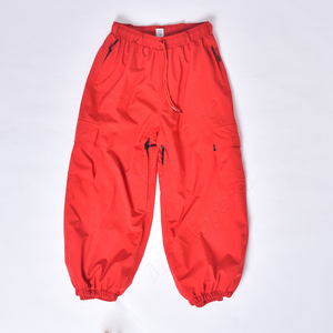 2025 autunno inverno nuovi pantaloni larghi Casual stile vecchio denaro in cotone colore rosso a gamba dritta pantaloni larghi Design personalizzato e Logo - Product Image 1