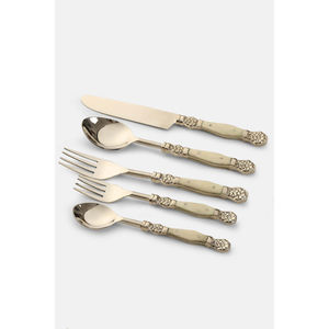 Couverts en métal Offre Spéciale vente en gros ensemble de couverts en métal poli miroir en acier inoxydable doré de luxe pour cuisine et mariage - Product Image 5