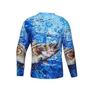 Top vente de haute qualité Polyester imprimé personnalisé hommes chemise de pêche à manches longues chemises de pêche Sublimation pêche Rash Guard - Product Image 3