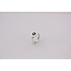 925 <b>Silver</b> Dainty <b>Ring</b> with Turquoise Gemstone Women's Fine Jewelry Featuring Rhodium Plating and Natural Stone Inlay - Product Image 1