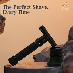 มีดโกนหนวดแบบเปียกไข่มุกพร้อมใบมีดสแตนเลส6หลักตั้งค่าอ่อนถึงก้าวร้าวเกมโกนหนวด6หน้า - Product Image 3