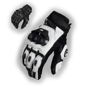 Guantes de Carreras Compatibles con Pantalla Táctil, Guantes de Motocicleta de Alta Calidad para Primavera y Otoño, Cuero Genuino, Comodidad y Protección al Conducir - Product Image 5