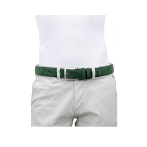 Thắt Lưng Da Lộn Thủ Công Màu Xanh Đậm 3.5Cm/1,37in Chất Lượng Hàng Đầu Của Ý Có Khóa Cài Để Bán Sỉ 6 Chiếc Trong Một Hộp - Product Image 2