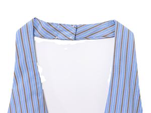 Débardeurs et caracos pour femmes, nouvelle mode chic décontractée, col noué, style vintage, printemps, dos nu, avec décorations en ruban, en tissu mousseline sur le devant - Product Image 5