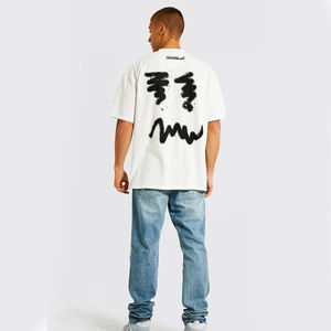 Camiseta Extra Grande para Hombre, Lisa, con Logotipo Personalizado en Relieve, Talla Grande, 100% Algodón, Manga Corta - Product Image 5