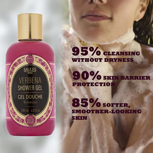 Gel de ducha artesanal premium de verbena con aceites esenciales, ecológico, producción en la UE para venta al por mayor y marca privada - Product Image 1