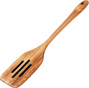 Metier Top diseño líder espátula ranurada resistente hecho a mano Cocina Esencial agitador herramienta de madera por glowin fashion - Product Image 2