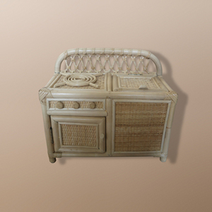 ชุดครัวหวายธรรมชาติทำด้วยมือของเล่นเฟอร์นิเจอร์สำหรับเด็กดีไซน์น่ารักเป็นมิตรต่อสิ่งแวดล้อม - Product Image 3