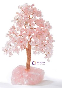 Arbre de Quartz Rose Naturel 500 perles avec Base de Quartz Rose pour Guérir de Véritables Arbres Semi-précieux pour Cadeaux Nouveaux Articles Décoratifs - Product Image 3