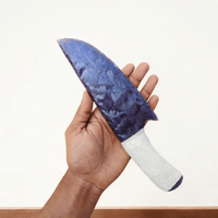 Couteau en verre améthyste Arme en cristal fabriquée à la main, outil de protection spirituelle, décor métaphysique, cadeau symbolique