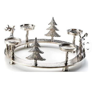 Accesorio de decoración del hogar de metal para decoración de hotel y fiesta, candelabro de diseño de árbol de Navidad hecho a mano de alta calidad - Product Image 4